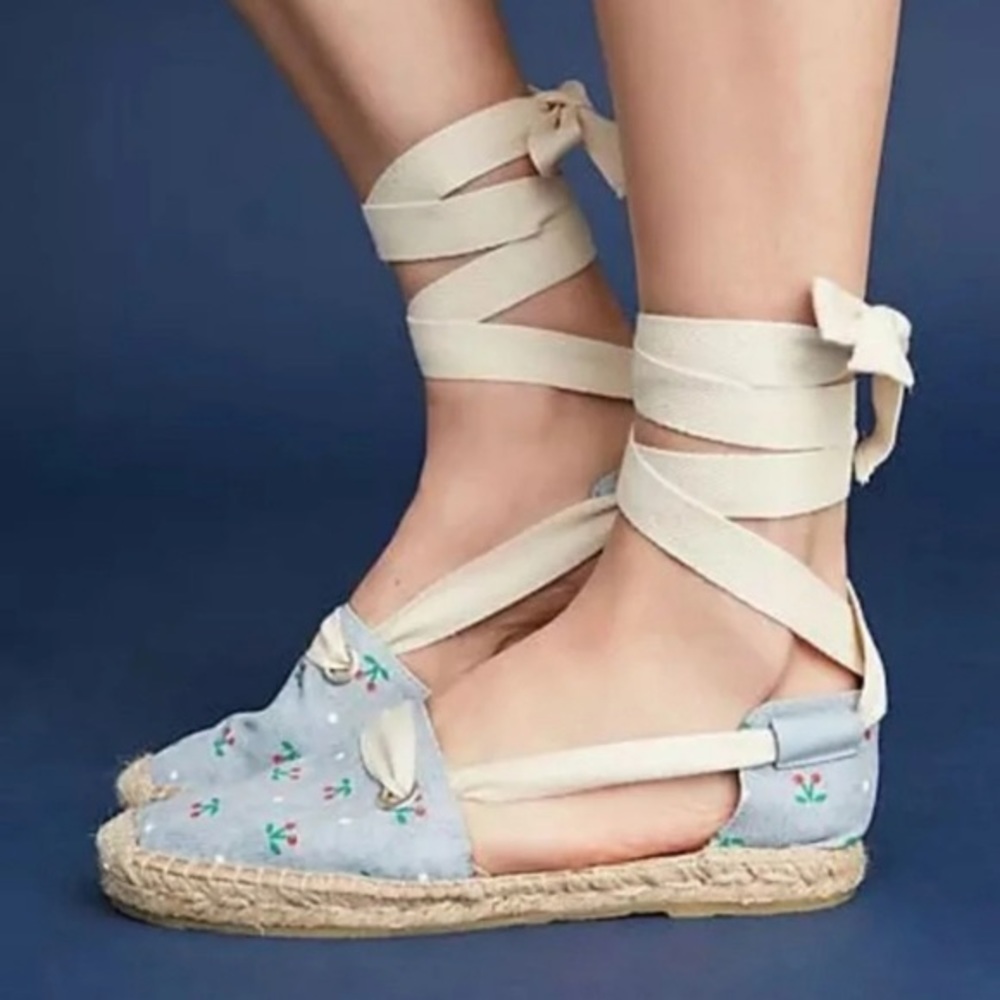 🥳HP🎉 NIB Anthro KMB Espadrille Sandals Sz 41 Eur